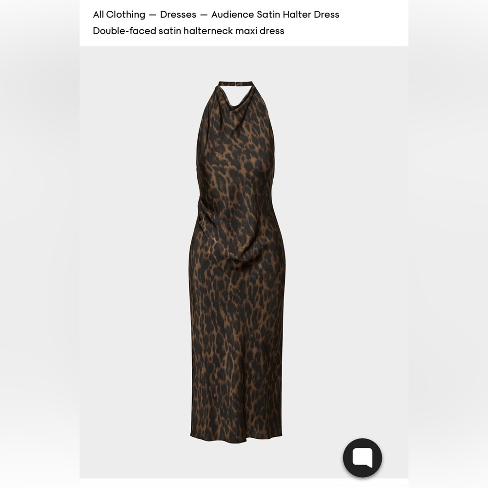 Aritzia Audience Leopard Print Halter Dress
